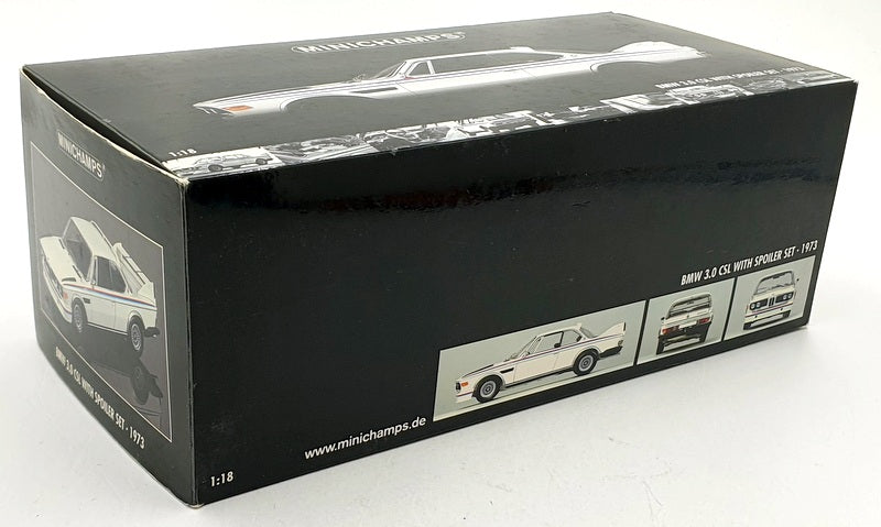 Minichamps 1/18 Scale 180 029021 - BMW 3.0 CSL With Spoiler Set 1973 White