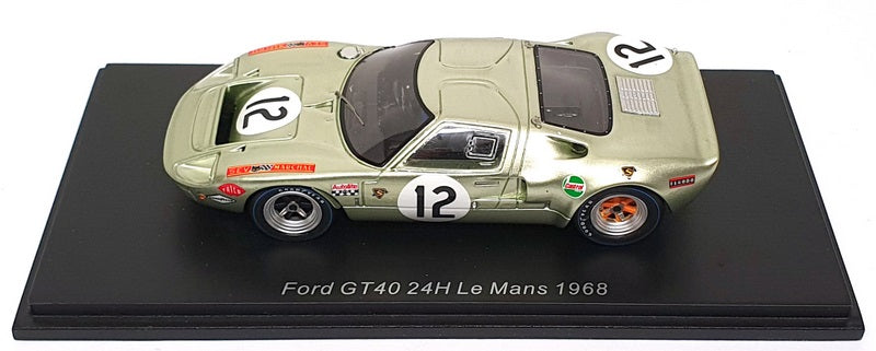 Spark 1/43 Scale S4539 - Ford GT40 #12 24H Le Mans 1968 - Met Lt Green