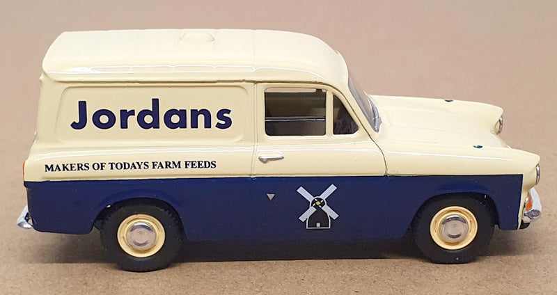 Vanguards 1/43 Scale VA4010 - Ford Anglia Van (Jordans) Cream/Blue