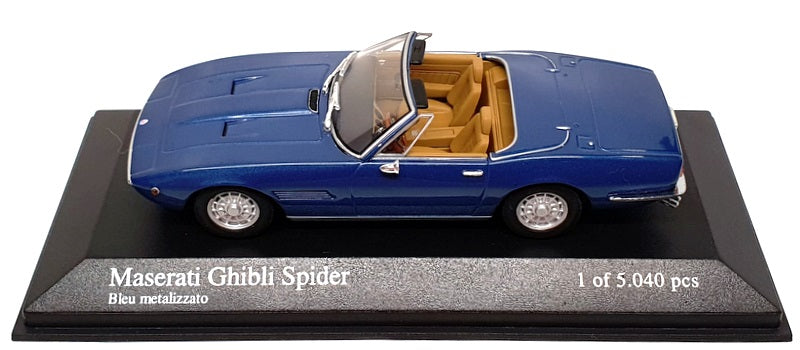 Minichamps 1/43 Scale 400 123330 - 1969 Maserati Ghibli Spider - Met Blue