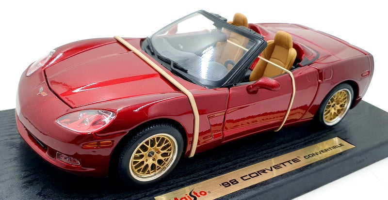 Maisto 1/18 Scale 31846 - 1998 Chevrolet Corvette Convertible - Met Red