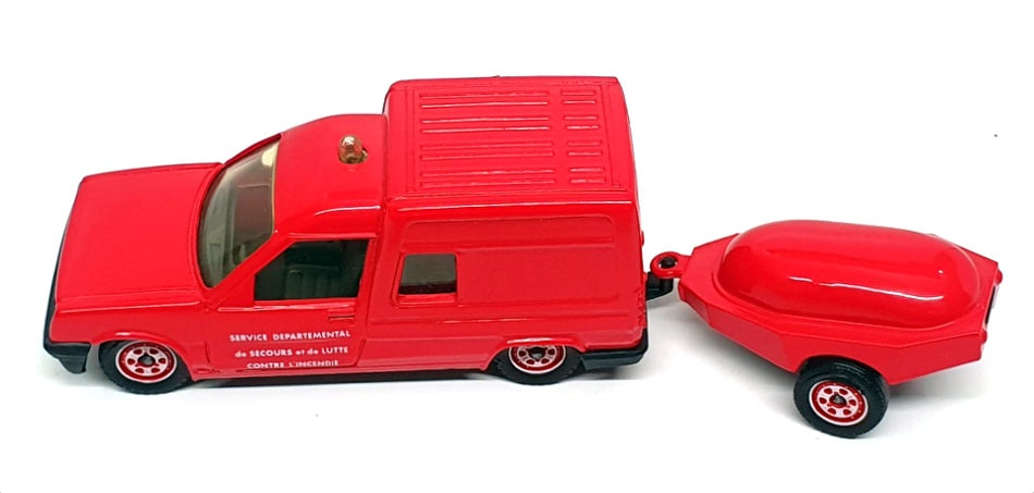 Solido Toner Gam I 1/43 Scale 2130 - Renault Express Fire Van & Trailer - Red