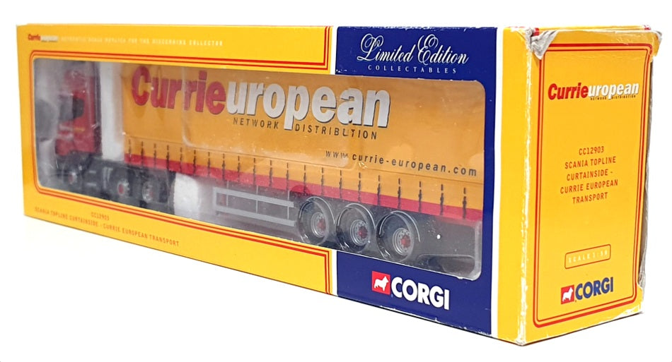 Corgi 1/50 Scale CC12903 - Scania Topline Curtainside Truck - Currie