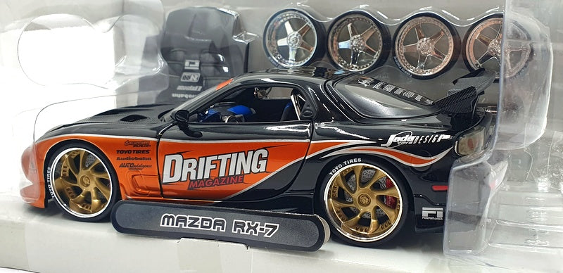 JADA 1/24 - 53375 Import Racer Mazda RX-7 - Black/Orange