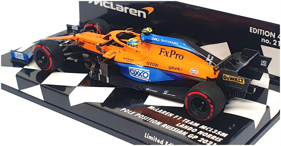 Minichamps 1/43 537 215904 - McLaren F1 MCL35M Pole Pos Russian GP 2021 Norris