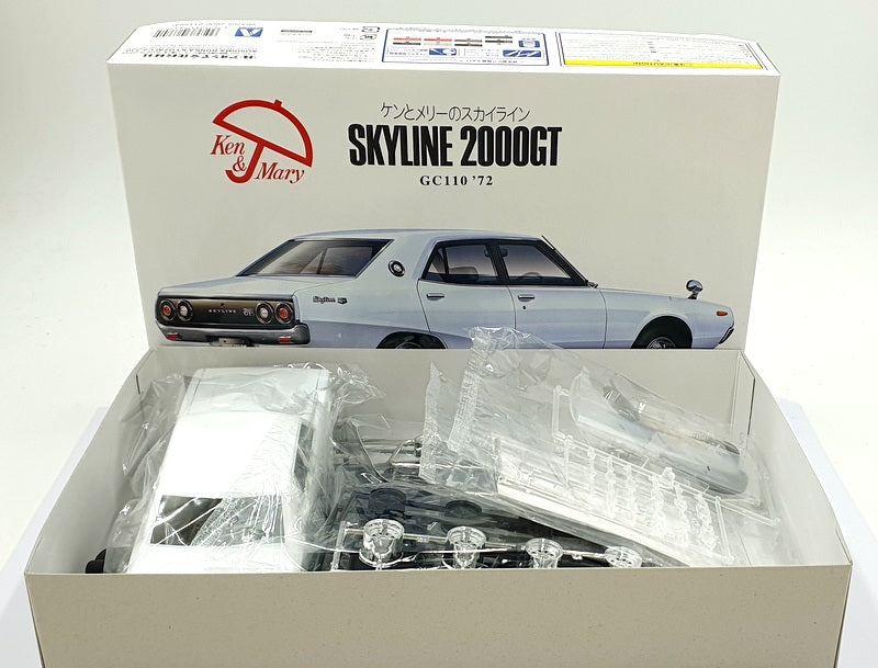 Aoshima 1/24 Scale Unbuilt Kit 063705 - Nissan Skyline 2000GT GC110'72 #47