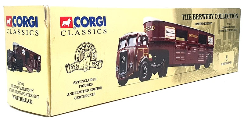 Corgi 1/50 Scale 27701 - Seddon Atkinson Horse Transporter (Whitbread) Brown