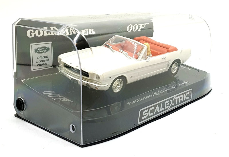 Scalextric 1/32 Scale Slot Car C4404 Ford Mustang James Bond Goldfinger White