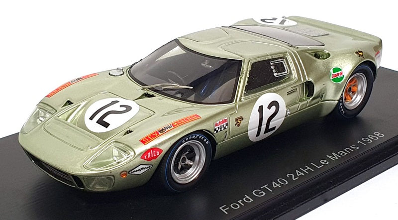 Spark 1/43 Scale S4539 - Ford GT40 #12 24H Le Mans 1968 - Met Lt Green