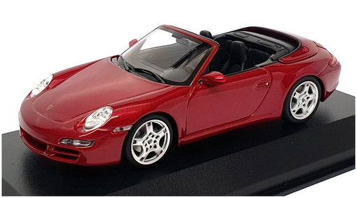 Maxichamps 1/43 Scale 940 063031 - Porsche 911 Carrera S Cabrio - Met Red