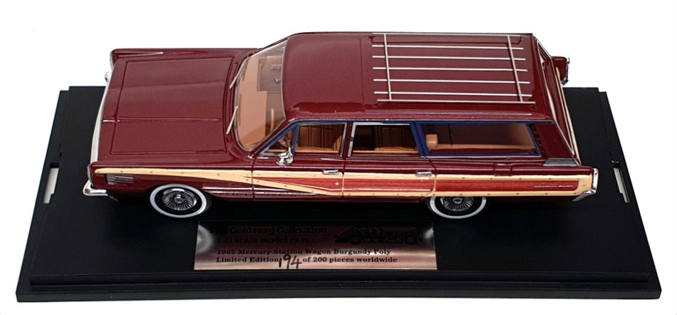 Goldvarg 1/43 Scale GC-042B - 1965 Mercury Station Wagon - Burgundy Poly