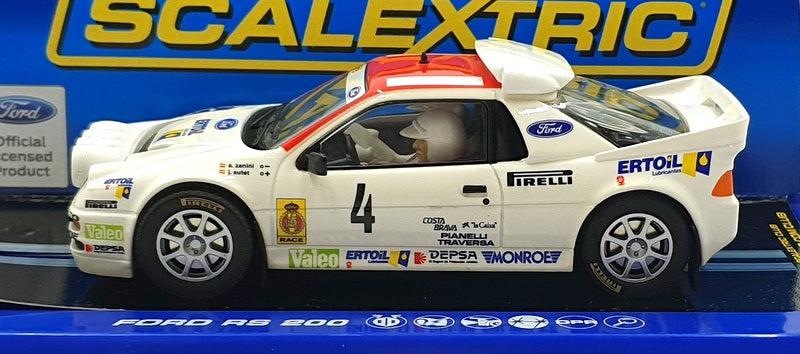 Scalextric 1/32 Scale Slot Car C3305 - Ford RS 200 #4 Antonio Zanini