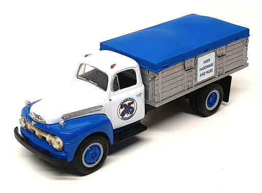 First Gear 1/34 Scale 91317 - 1951 Ford F-6 Grain Box - White/Blue/Silver