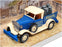 Matchbox Appx 10cm Long Y-35B - Model A Ford Truck "Ambrosia" - Cream/Blue