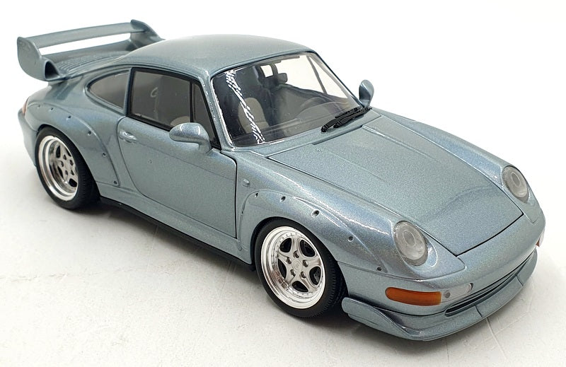 UT 1/18 Scale Diecast 9224E - Porsche 911 GT - Standox Silver/Blue