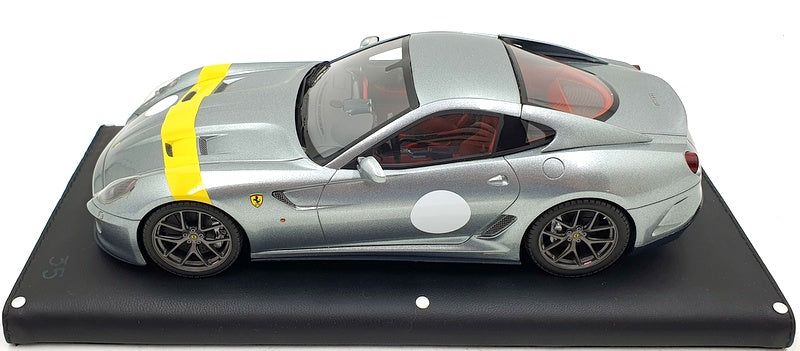 MR Models 1/18 Scale FE03C - Ferrari 599 GTO - Silver/Yellow Stripe