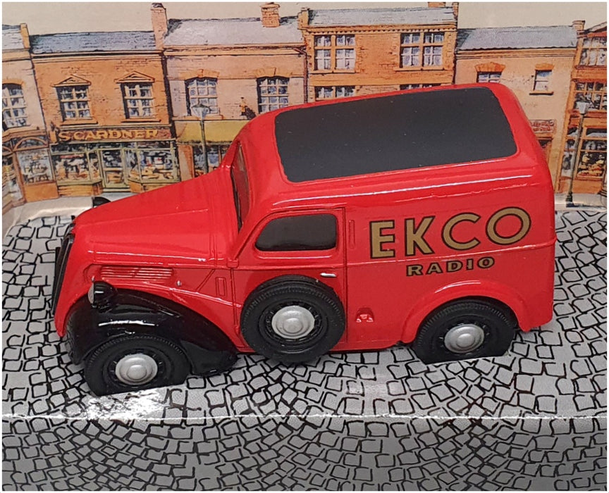 Corgi 1/43 Scale 96866 - Ford Popular Van ( Ekco Radio) Red - REWORKED