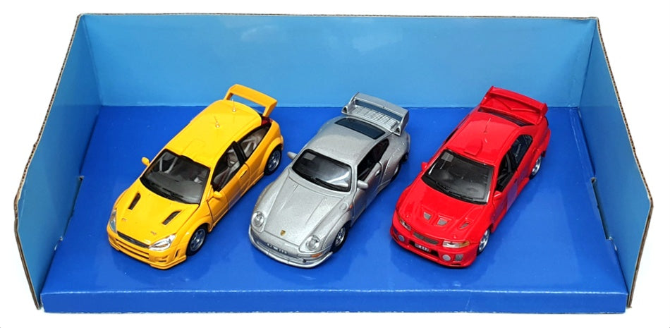 Cararama 1/43 Scale 034317 - 3 Piece Set Ford Porsche Mitsubishi