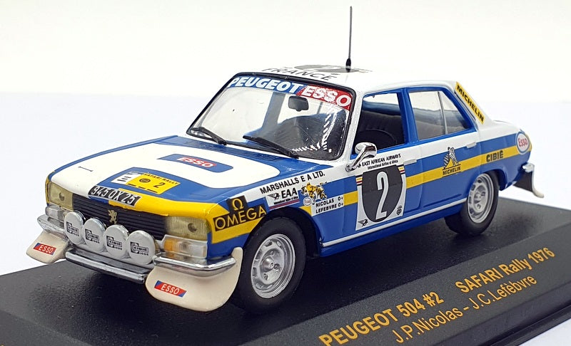 Ixo 1/43 Scale RAC065 - Peugeot 504 #2 Safari Rally 1976