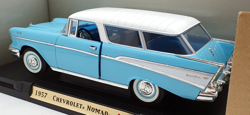 Road Signature 1/18 Scale Diecast 92088 - 1957 Chevrolet Nomad - Blue