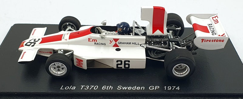 Spark Model 1/43 Scale Resin S4352 - Lola T370 #26 6th Sweden GP 1974