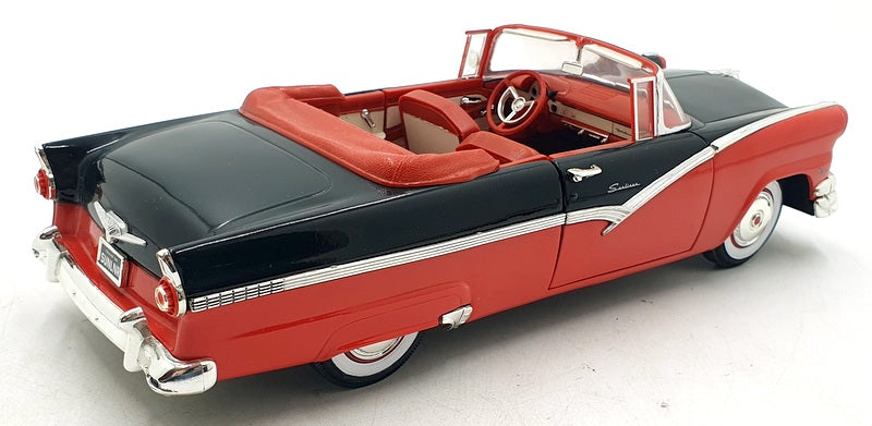 Ertl 1/18 Scale Diecast 31224A - 1956 Ford Sunliner Convertible Black/Red