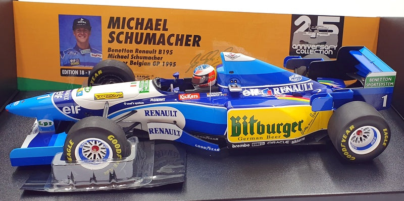 Minichamps 1/18 Scale 510 952901 - Benetton Renault B195 Schumacher Winner GP95