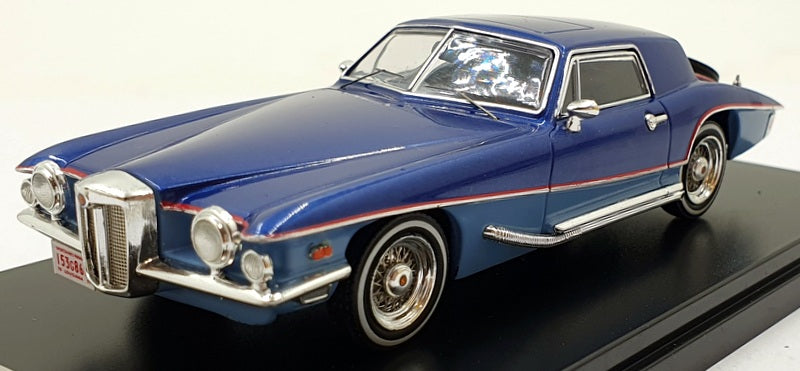 Premium X 1/43 Scale Diecast PRD350 - 1971 Stutz Blackhawk Coupe - 2 Tone Blue