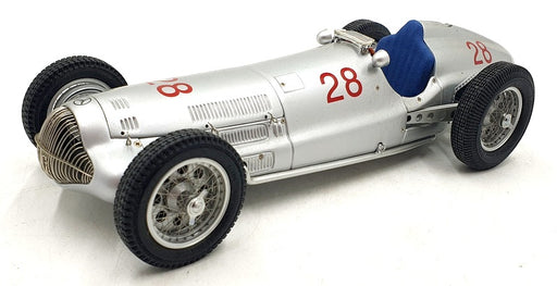 CMC 1/18 Scale Diecast DC17125J - Mercedes-Benz W154 1938 #28 - Silver