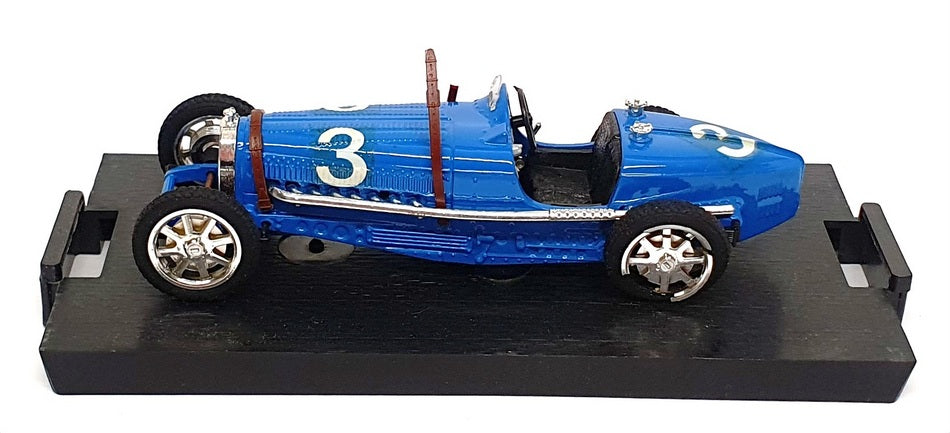 Brumm 1/43 Scale R42 - 1933 Bugatti Type 59 HP 230 Race Car #3 - Blue