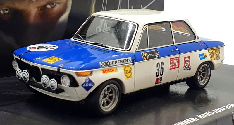 Minichamps 1/43 Scale 444 700236 - BMW 2002 ti Stuck/Schickentanz 1st Nur 1970