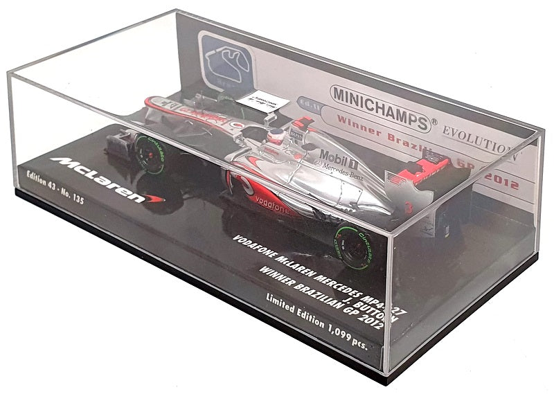 Minichamps 1/43 Scale 537 124323 F1 McLaren Mercedes MP4-27 1s Brazilian GP 2012