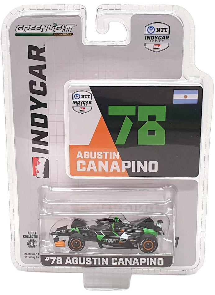 Greenlight 1/64 Scale 11599 - NTT Indycar Series #78 A. Canapino - Black/Green