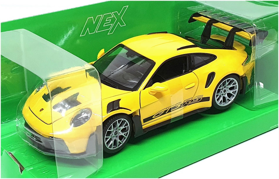 Welly NEX 1/24 Scale Diecast 24122W - Porsche 911 GT3 RS (992) - Yellow