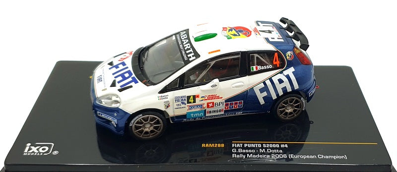 Ixo 1/43 Scale RAM288 - Fiat Punto S2000 #4 Rally Madeira 2006 (E Champion)