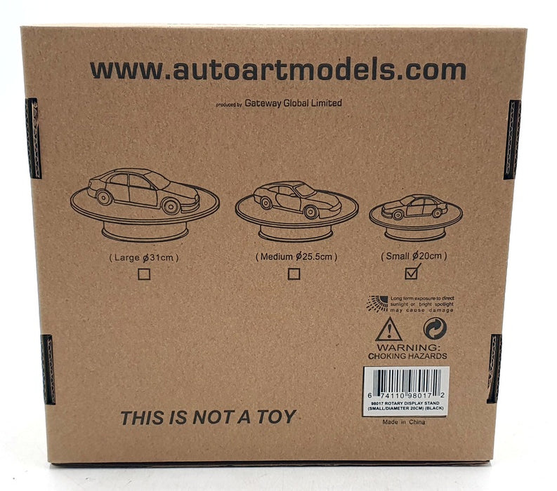 Autoart 1/18 Scale Diecast 98017 Rotary Display Stand Small Diameter 20cm Black