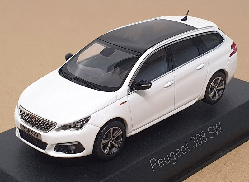 Norev 1/43 Scale 47318 - 2017 Peugeot 308 SW GT Line - Pearl White