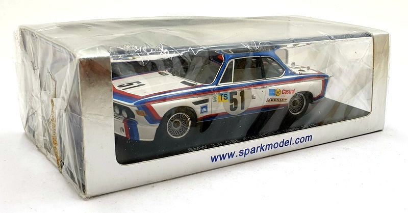 Spark Model 1/43 Scale S1562 - BMW 3.0 CSL #51 11th Le Mans Rally 1973