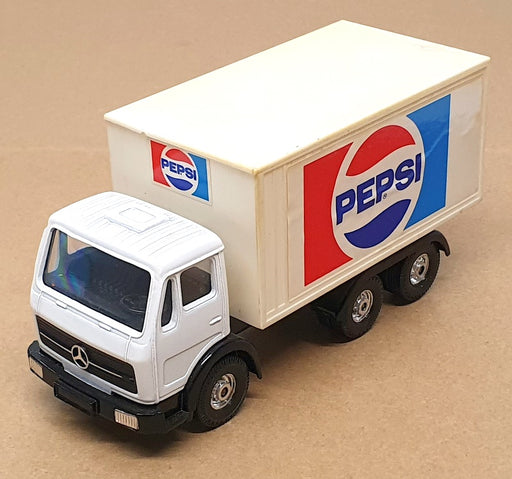 Corgi 14cm Long Diecast 1192 - Mercedes Benz Box Van (Pepsi) White/Red/Blue