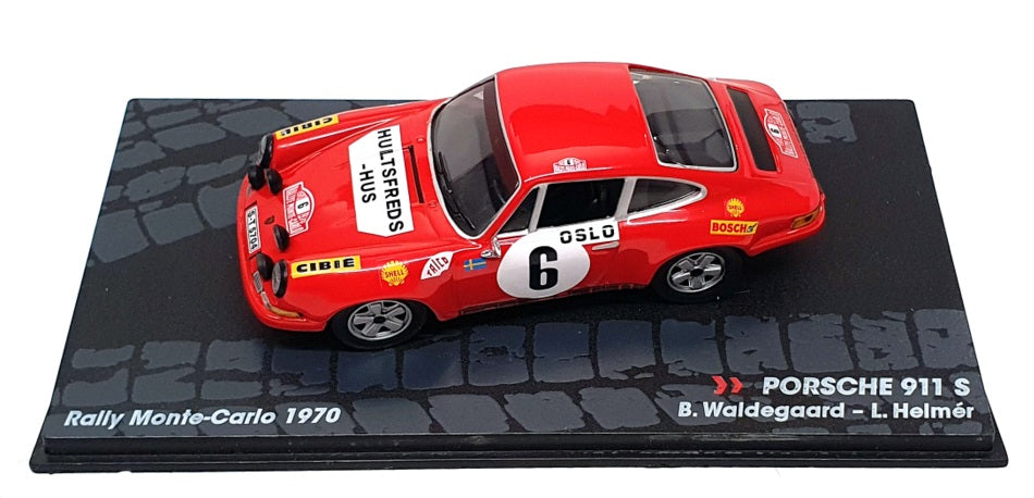 Altaya 1/43 Scale MC19706 - Porsche 911 S #6 Monte Carlo 1970 - Red