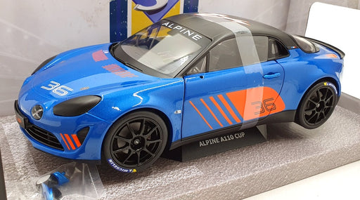 Solido 1/18 Scale Diecast S1801605 - 2019 Alpine A110 Cup #36 - Blue