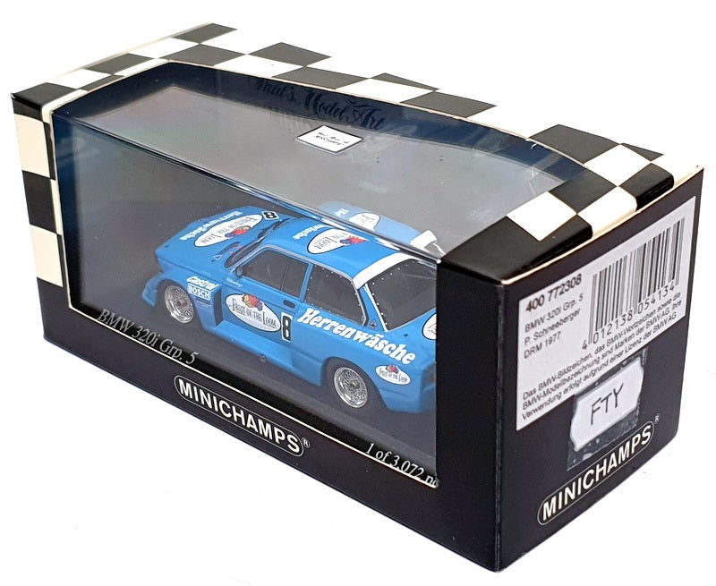 Minichamps 1/43 Scale 400 772308 - BMW 320i Grp.5 #8 DRM 1997 - Blue