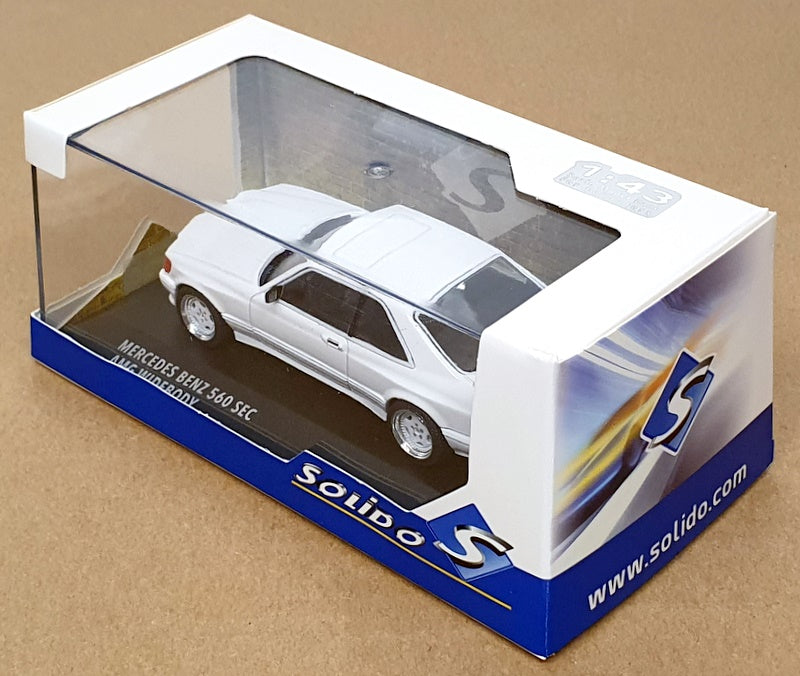 Solido 1/43 Scale S4310904 - Mercedes Benz 560 SEC AMG Widebody - White