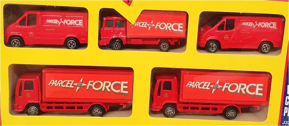 Corgi Diecast J3214/1 - 6 Piece Royal Mail Parcelforce Set With Playscene