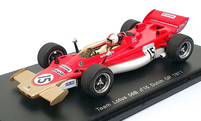 Spark 1/43 Scale S1764 - F1 Lotus 56B #15 Dutch GP 1971 Dave Walker