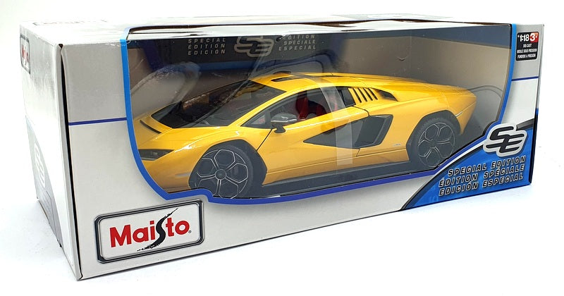 Maisto 1/18 Scale Diecast 46629 - Lamborghini Countach LPI 800-4 - Yellow