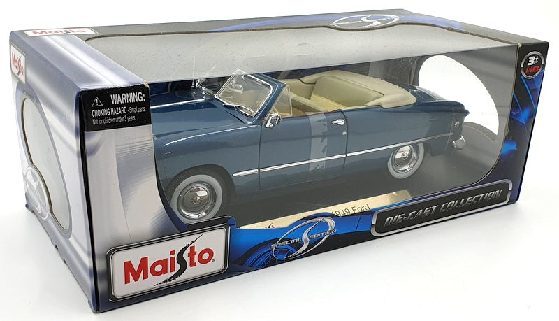 Maisto 1/18 Scale Diecast 31682 - 1949 Ford Convertible - Metallic Blue