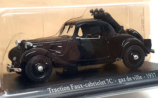 Atlas Editions 1/43 Scale 6112 512 - 1937 Citroen Traction Faux Cabrio 7C Black