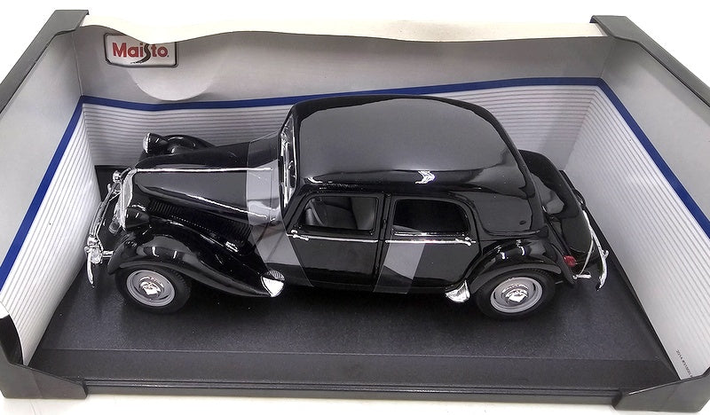 Maisto 1/18 Scale Diecast 31821 - 1952 Citroen 15CV 6 Cyl - Black