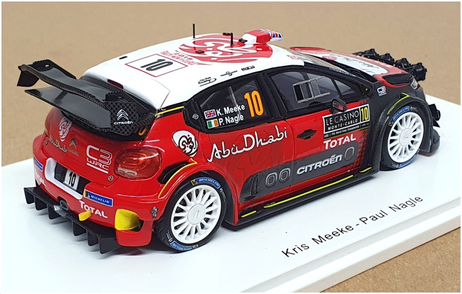 Spark 1/43 Scale S5960 - Citroen C3 #10 WRC Rally Monte Carlo 2018